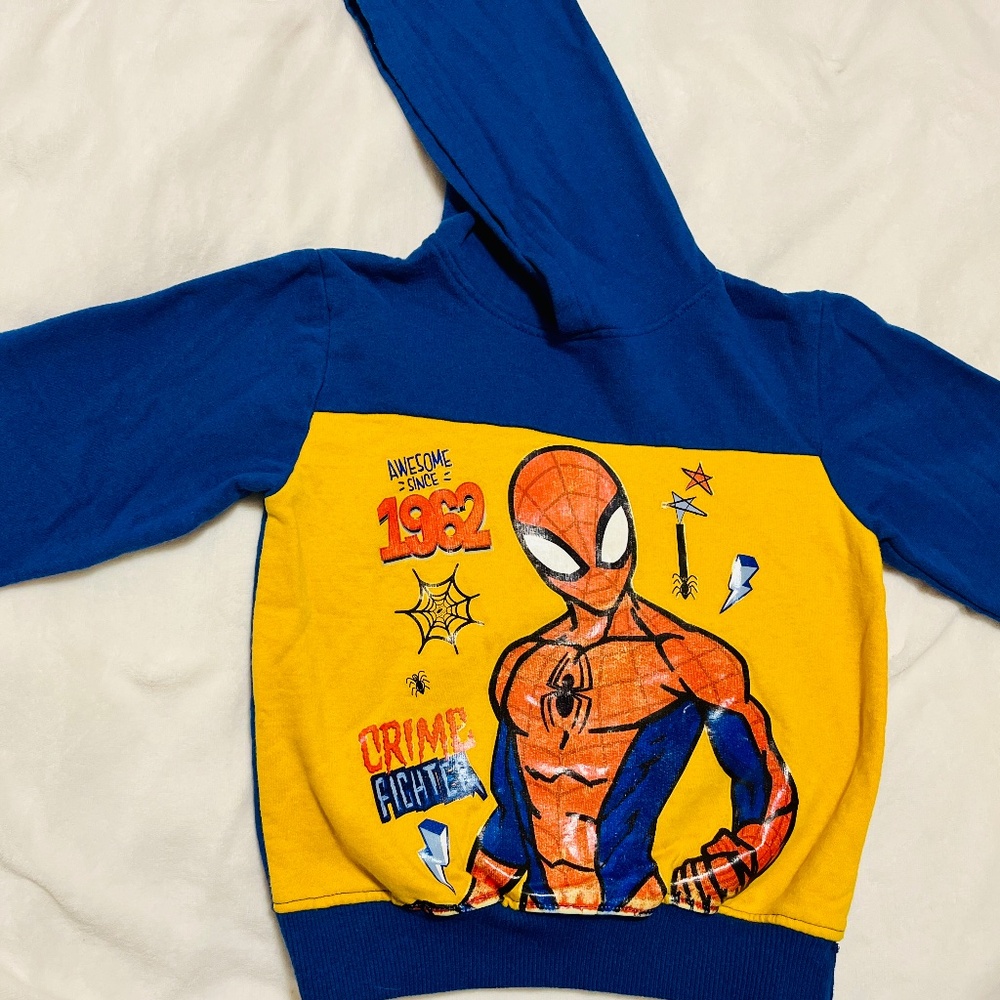 Marvel Spider-Man Blue Hoodie boys  size 5